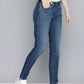 Women's 711 Blue Skinny Fit Mid Rise Jeans - Side View