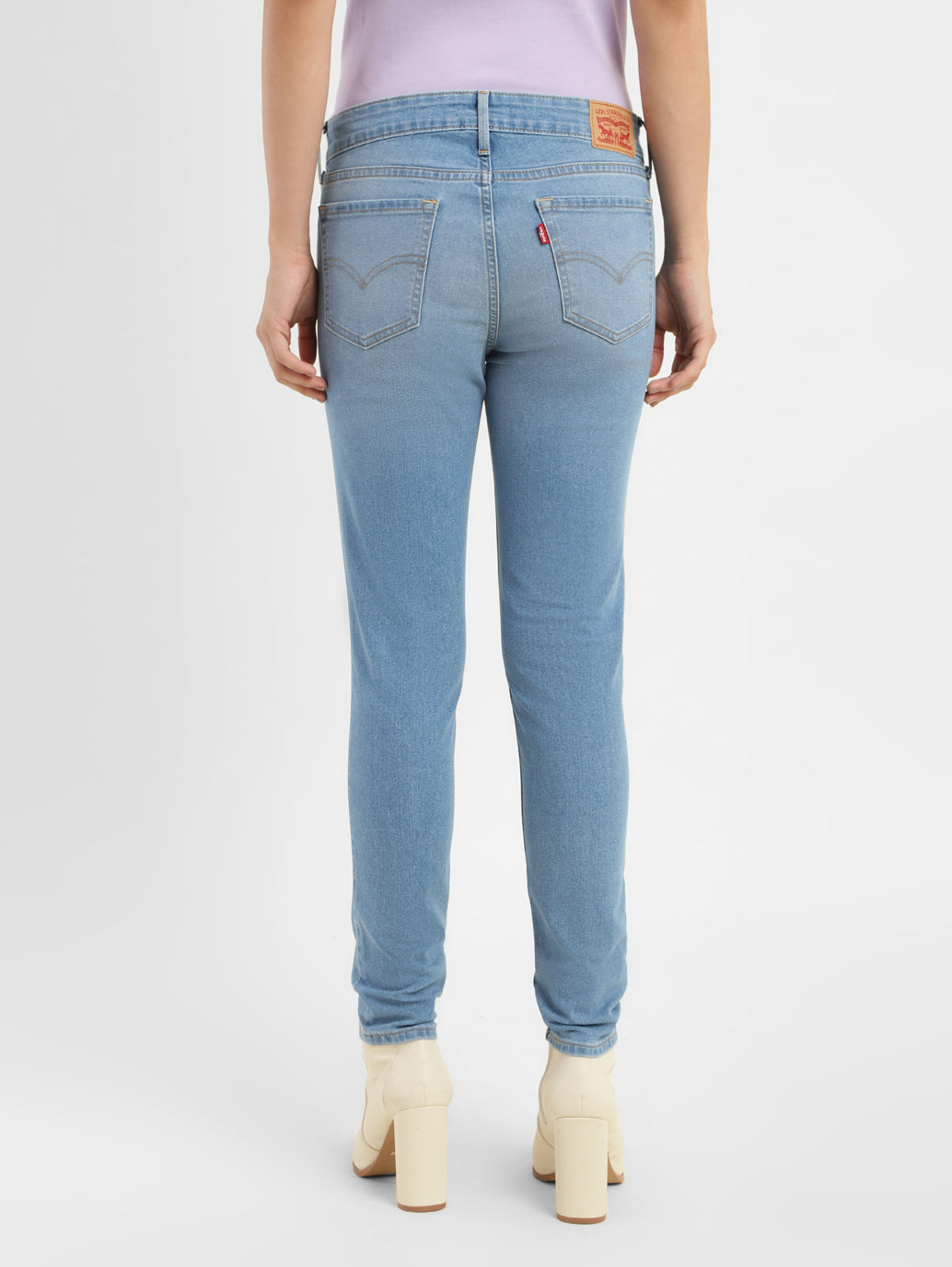 Women's 711 Blue Skinny Fit Mid Rise Jeans - 2ba471be-def4-44d2-93ac-c60555da9f0e View