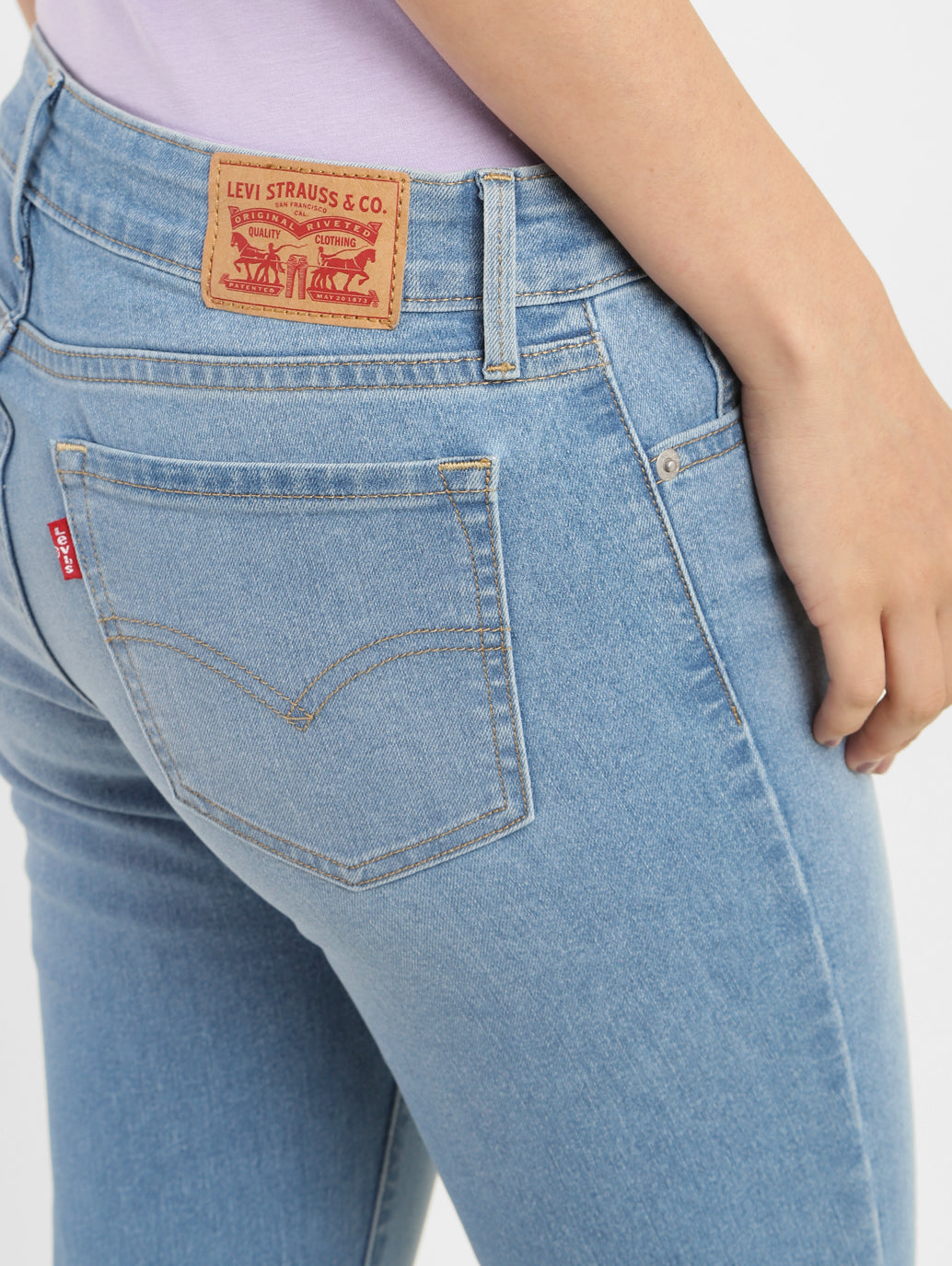 Women's 711 Blue Skinny Fit Mid Rise Jeans - 0bb994d2-f7cd-48c7-ada6-1dcd612684c9 View