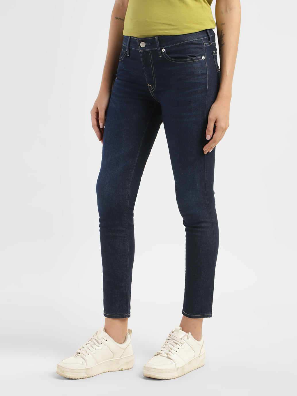 Women's 711 Blue Skinny Fit Mid Rise Jeans - 91b45af1-d3a2-44a5-b840-5268bd288f02 View