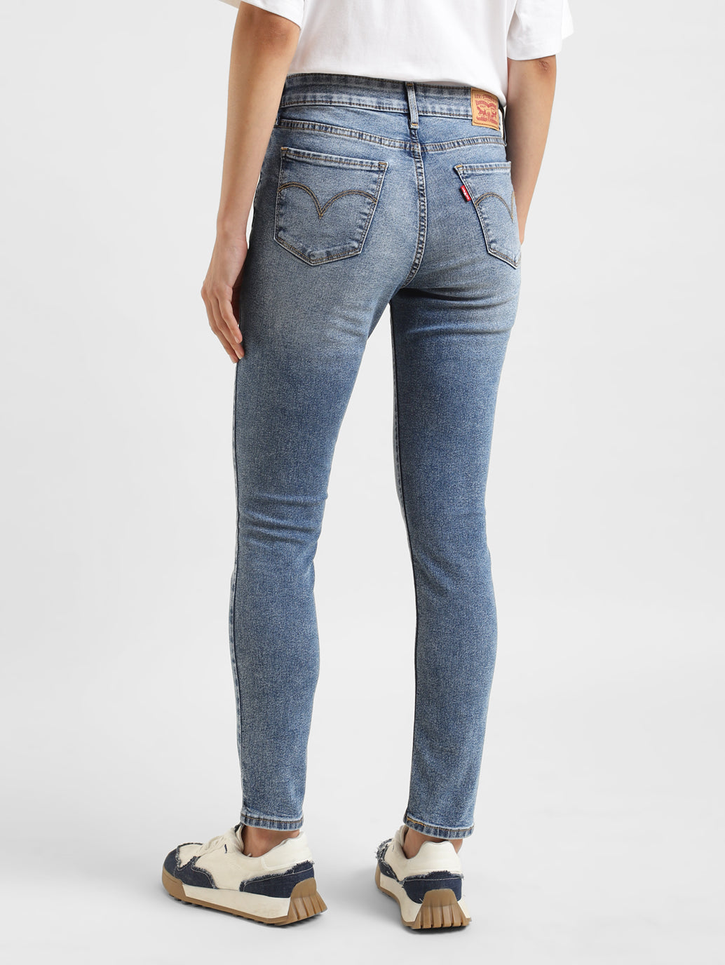 Women's 711 Blue Skinny Fit Mid Rise Jeans - 2856c2fe-afb9-48f8-b4e1-6debf700bbac View