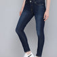 Women's 711 Blue Skinny Fit Mid Rise Jeans - Side View