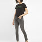 Women's 711 Grey Skinny Fit Mid Rise Jeans - StyleShot View