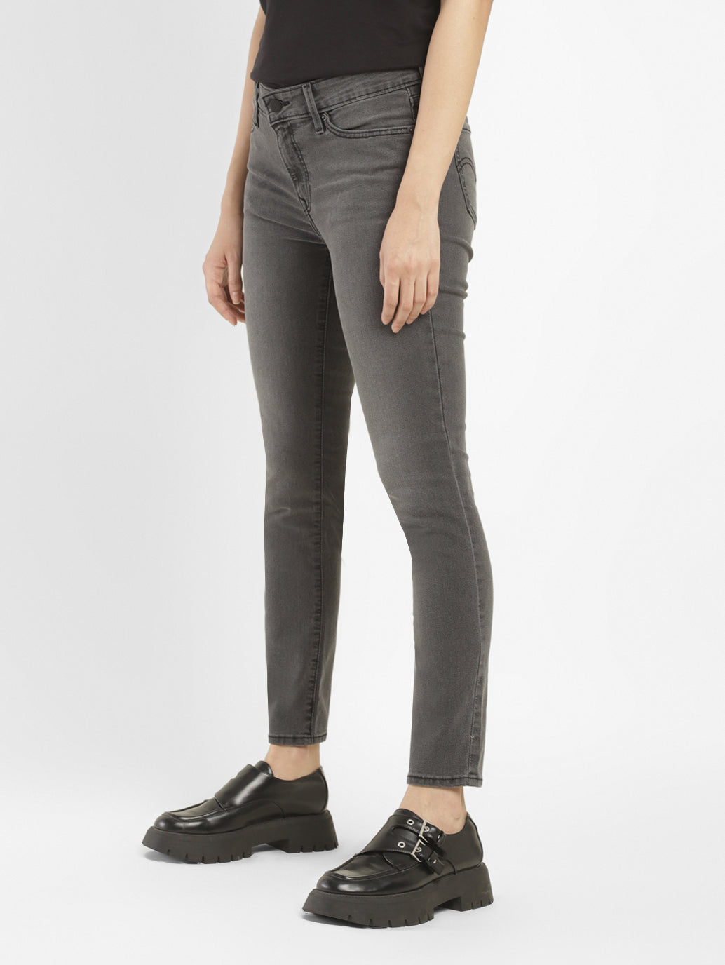 Women's 711 Grey Skinny Fit Mid Rise Jeans - f27e75ee-0407-4b0d-aaac-26780de0e187 View