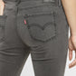 Women's 711 Grey Skinny Fit Mid Rise Jeans - BackDetails View