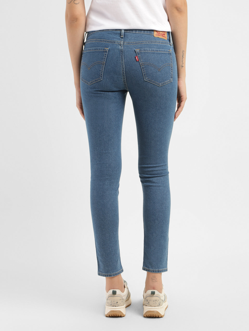 Women's 711 Blue Skinny Fit Mid Rise Jeans - 13068db9-9076-48af-88a2-ea0be47e22f1 View