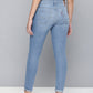 Women's 711 Blue Skinny Fit Mid Rise Jeans - Back View