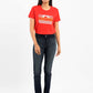 Women's 711 Navy Blue Skinny Fit Mid Rise Jeans - ModelFront View