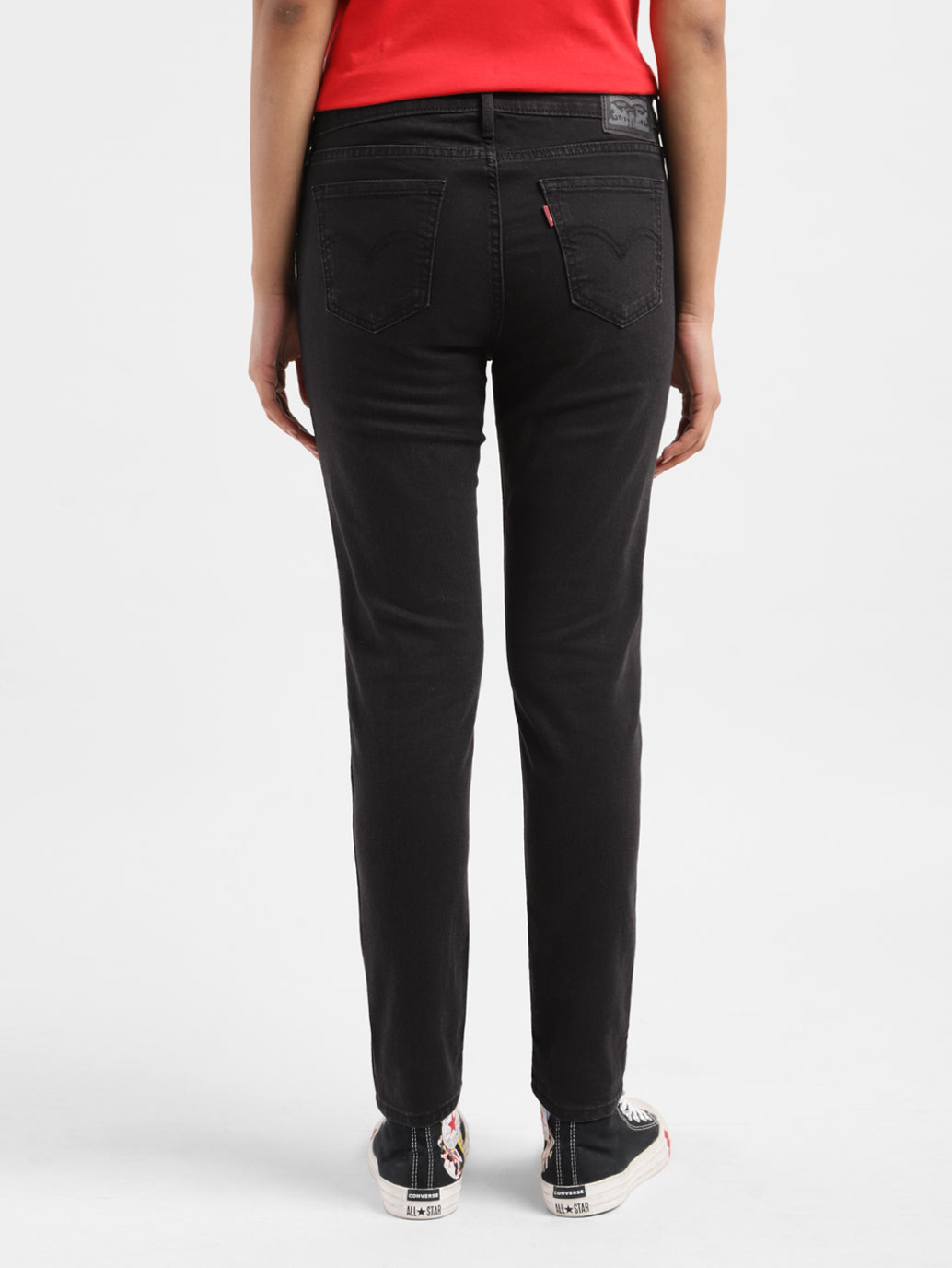 Women's 711 Black Skinny Fit Mid Rise Jeans - 63766655-e6e5-467a-b8c9-80ee9d99dc5e View