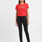 Women's 711 Black Skinny Fit Mid Rise Jeans - ModelFront View