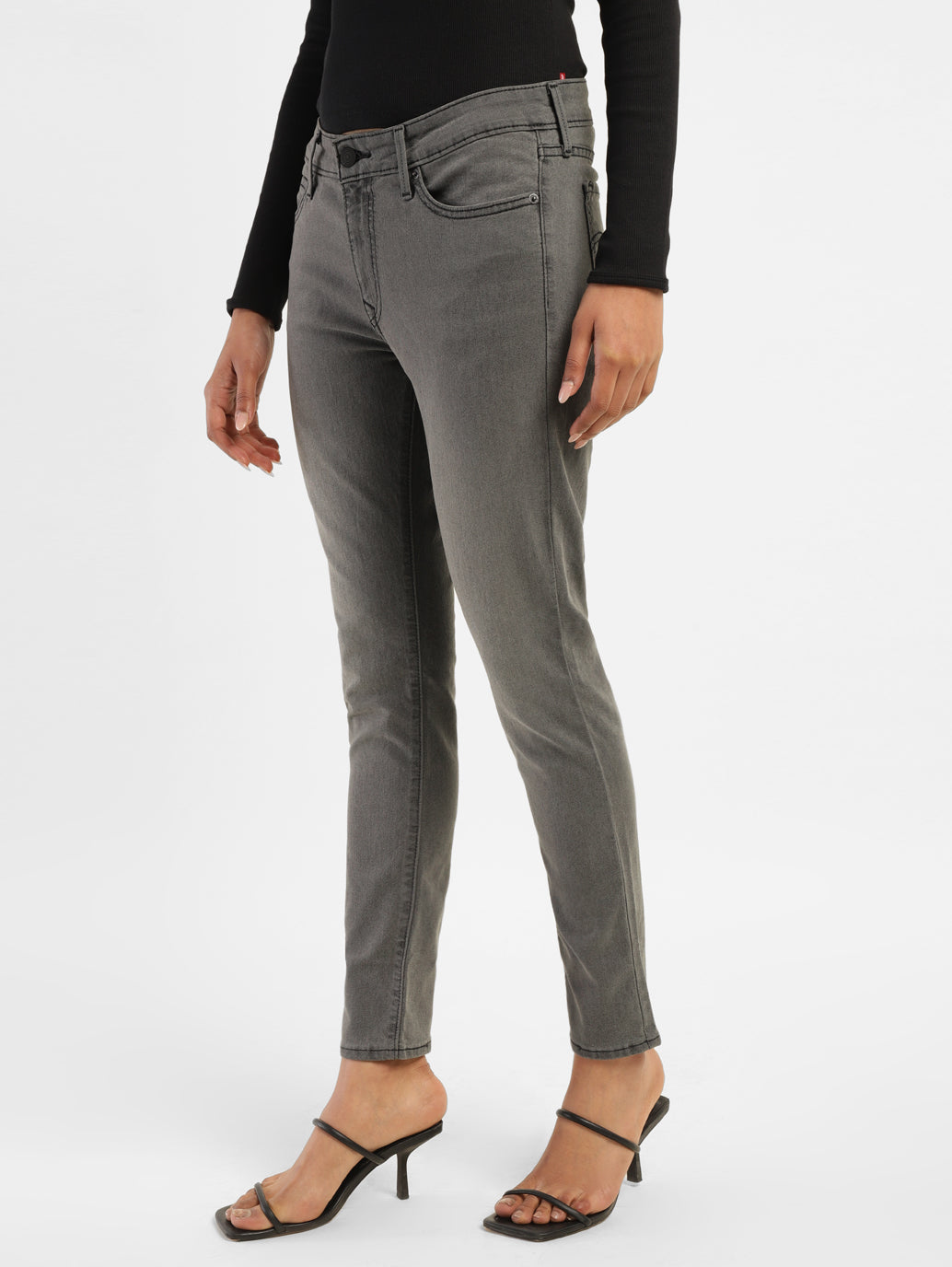 Women's 711 Grey Skinny Fit Mid Rise Jeans - 230339fa-5ad1-41a2-8a57-17b09feb98c2 View