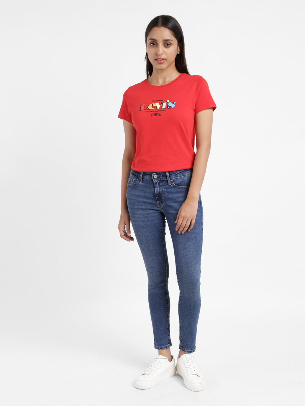 Women's 711 Blue Skinny Fit Mid Rise Jeans - abebd343-8bab-49a9-9b13-e3f45877417b View