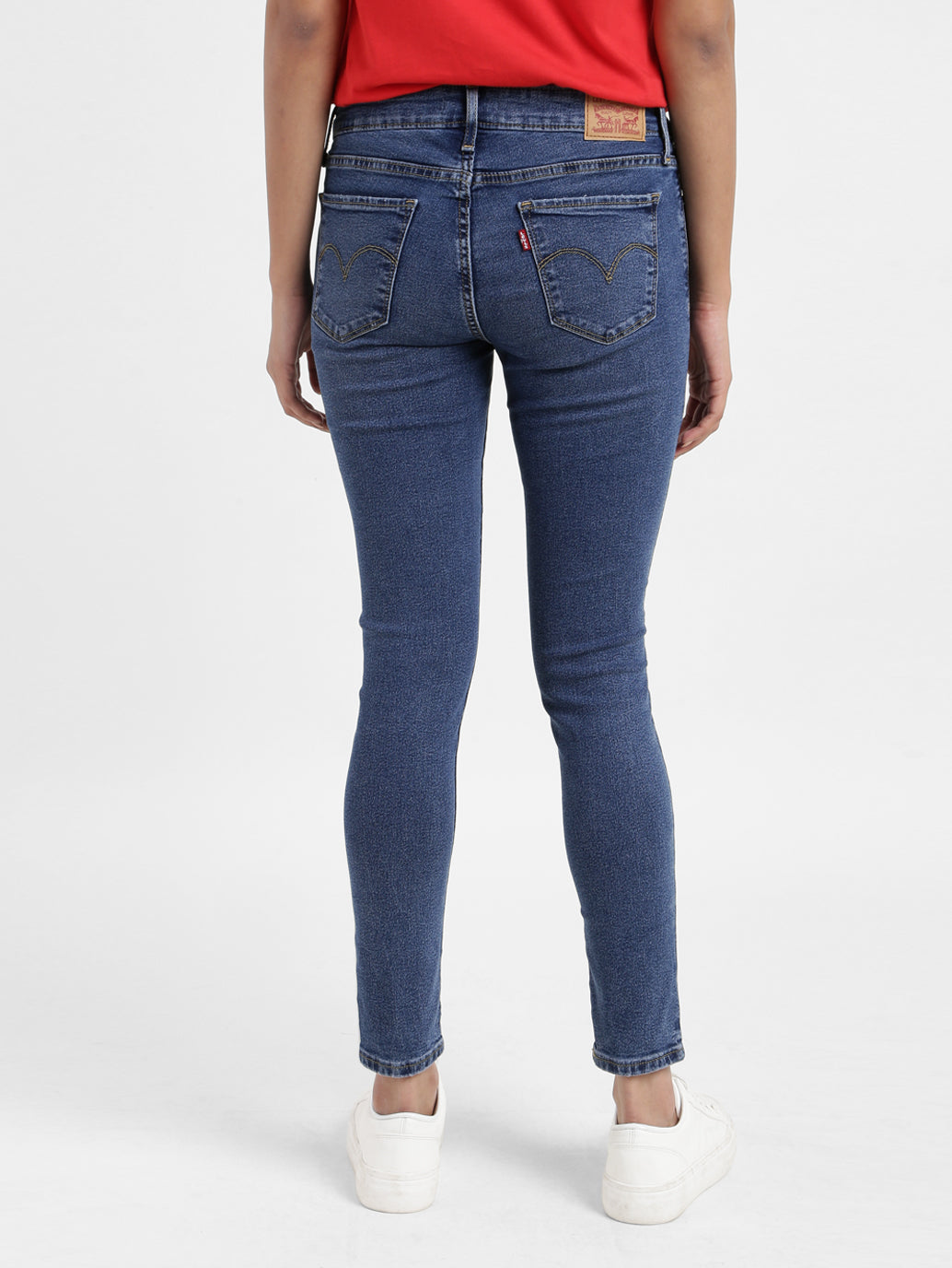 Women's 711 Blue Skinny Fit Mid Rise Jeans - cc3906a7-2bd2-4449-ad20-87c451fc27b3 View