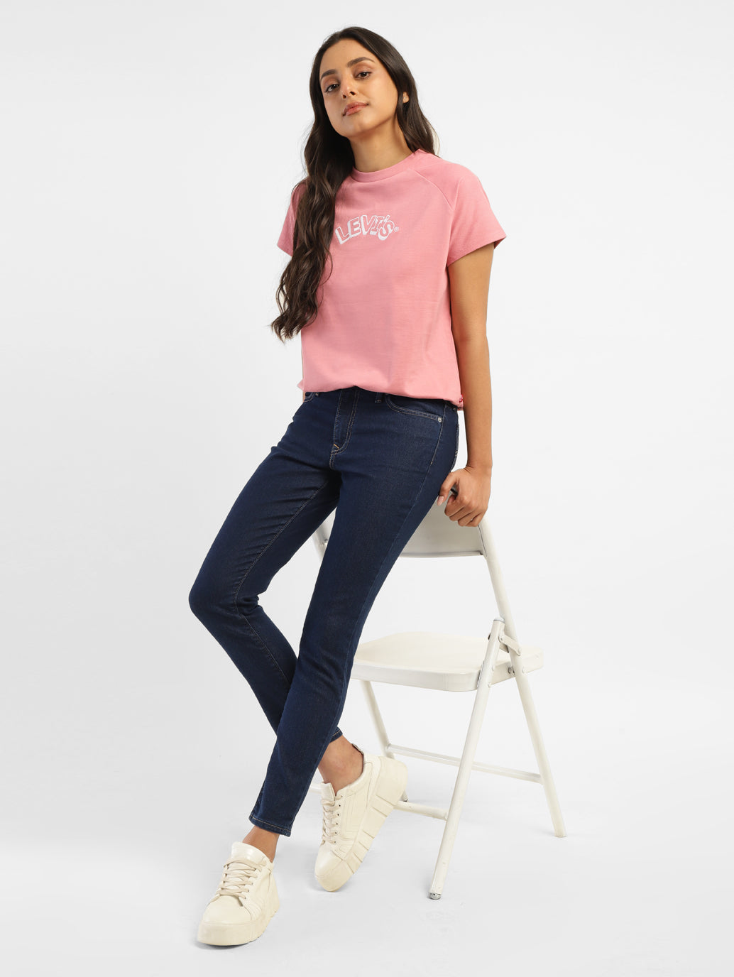 Women's 711 Navy Blue Skinny Fit Mid Rise Jeans - 58b095ed-769d-498b-ada9-64bf85367408 View