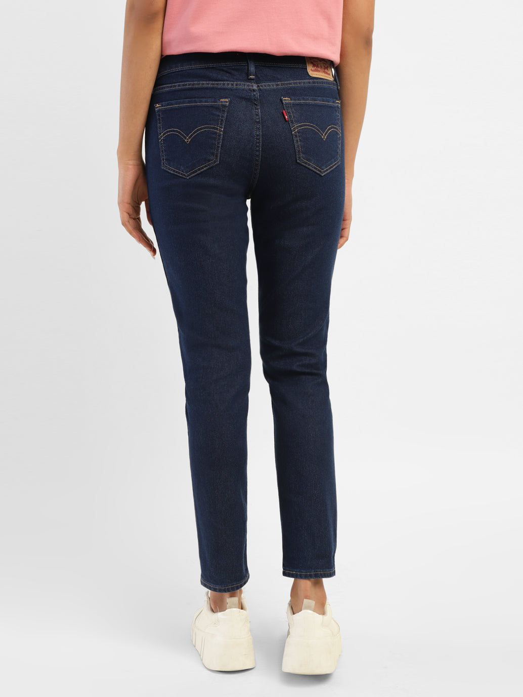 Women's 711 Navy Blue Skinny Fit Mid Rise Jeans - 6aa01145-476c-491a-9fc1-23945e551d6e View
