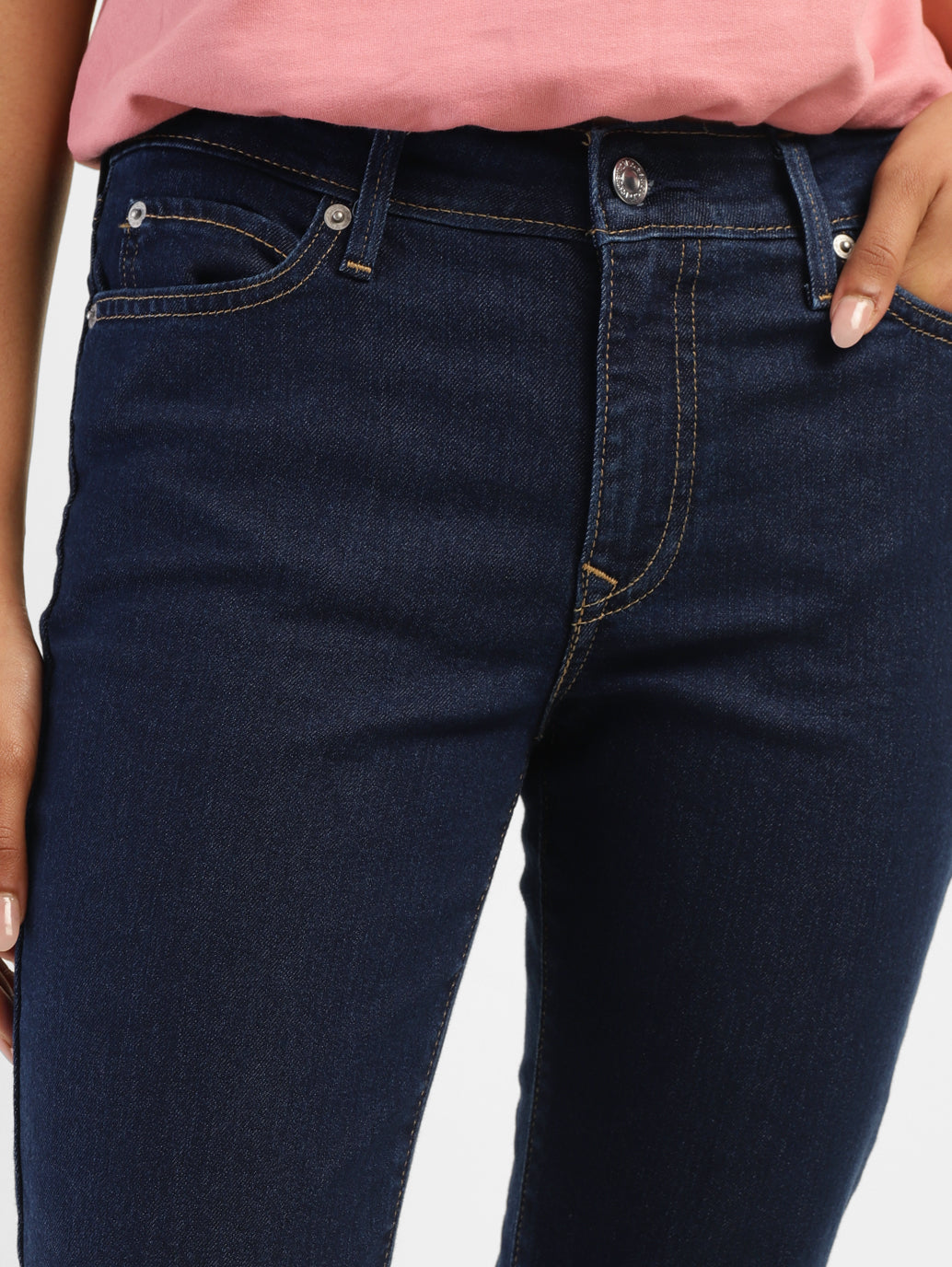 Women's 711 Navy Blue Skinny Fit Mid Rise Jeans - 8884adc7-09e9-4906-8b4d-e9bf326af6eb View