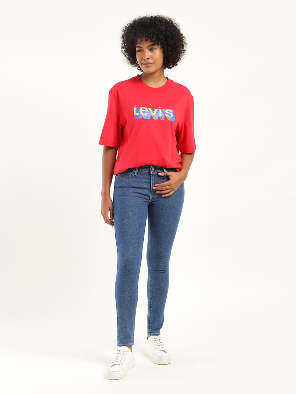 Women's 711 Blue Skinny Fit Mid Rise Jeans - 0b754f2e-3c87-4696-b404-9efa2d9f6b00 View