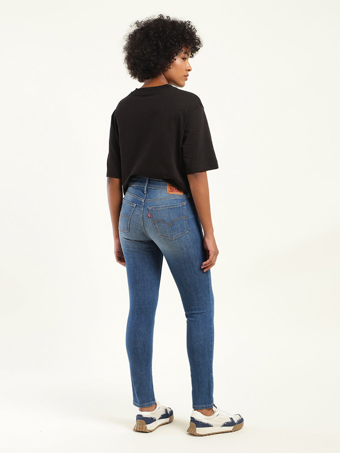 Women's 711 Blue Skinny Fit Mid Rise Jeans - 1f8f871b-d62f-473e-86d1-b283de329f1f View