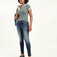 Women's 711 Blue Skinny Fit Mid Rise Jeans - Styleshot View