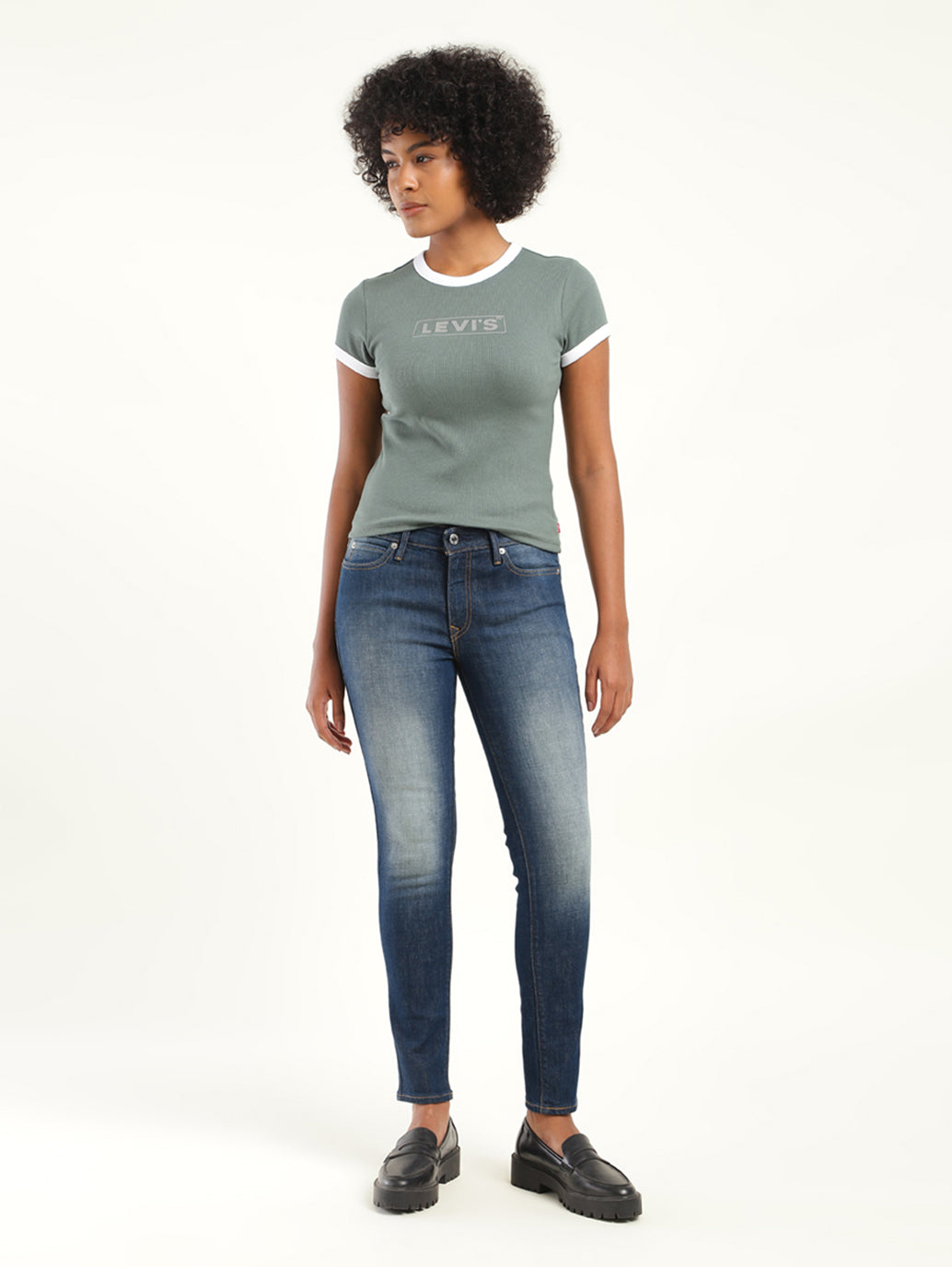 Women's 711 Blue Skinny Fit Mid Rise Jeans - addb52e5-4b3d-471d-a8b3-8fb132221534 View