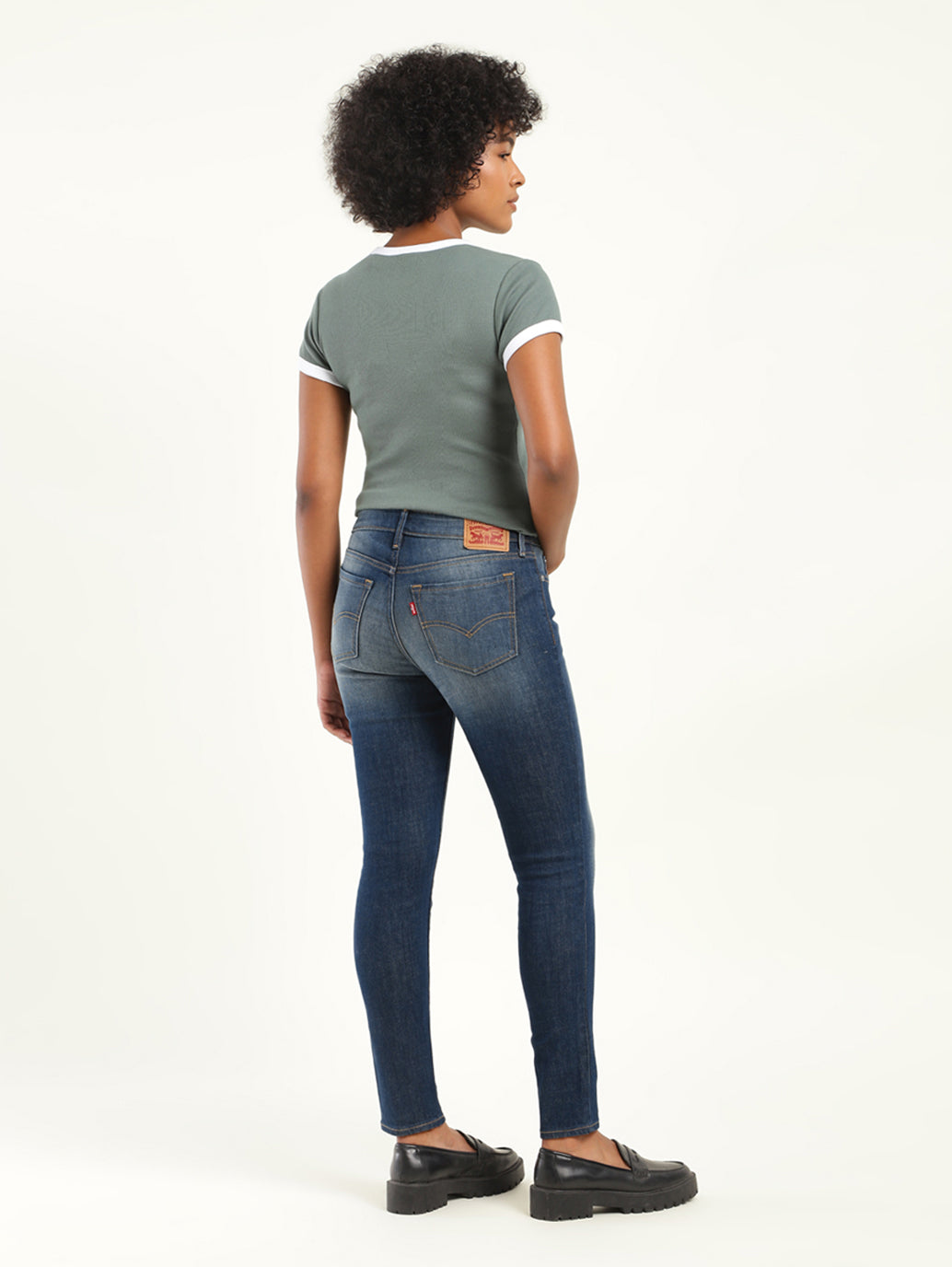 Women's 711 Blue Skinny Fit Mid Rise Jeans - 761e4542-00b5-4861-9701-f9a60ec6d725 View