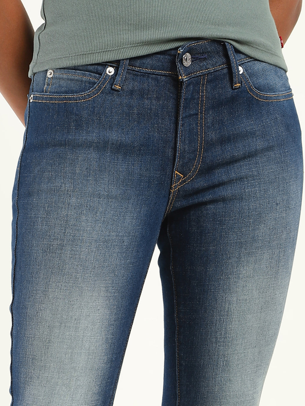 Women's 711 Blue Skinny Fit Mid Rise Jeans - 343134b7-8390-4ad6-9f98-74f3d41cab19 View