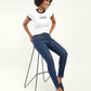 Women's 711 Blue Skinny Fit Mid Rise Jeans - Styleshot View