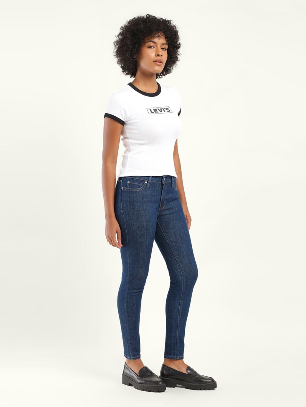 Women's 711 Blue Skinny Fit Mid Rise Jeans - da4a7d8d-2c52-452c-9252-485925143a0c View