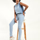 Women's 711 Blue Skinny Fit Mid Rise Jeans - 20shot View