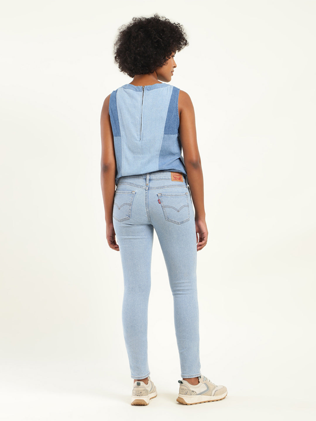 Women's 711 Blue Skinny Fit Mid Rise Jeans - 4a6de8a1-5c51-445d-8e1b-f29fc083e235 View