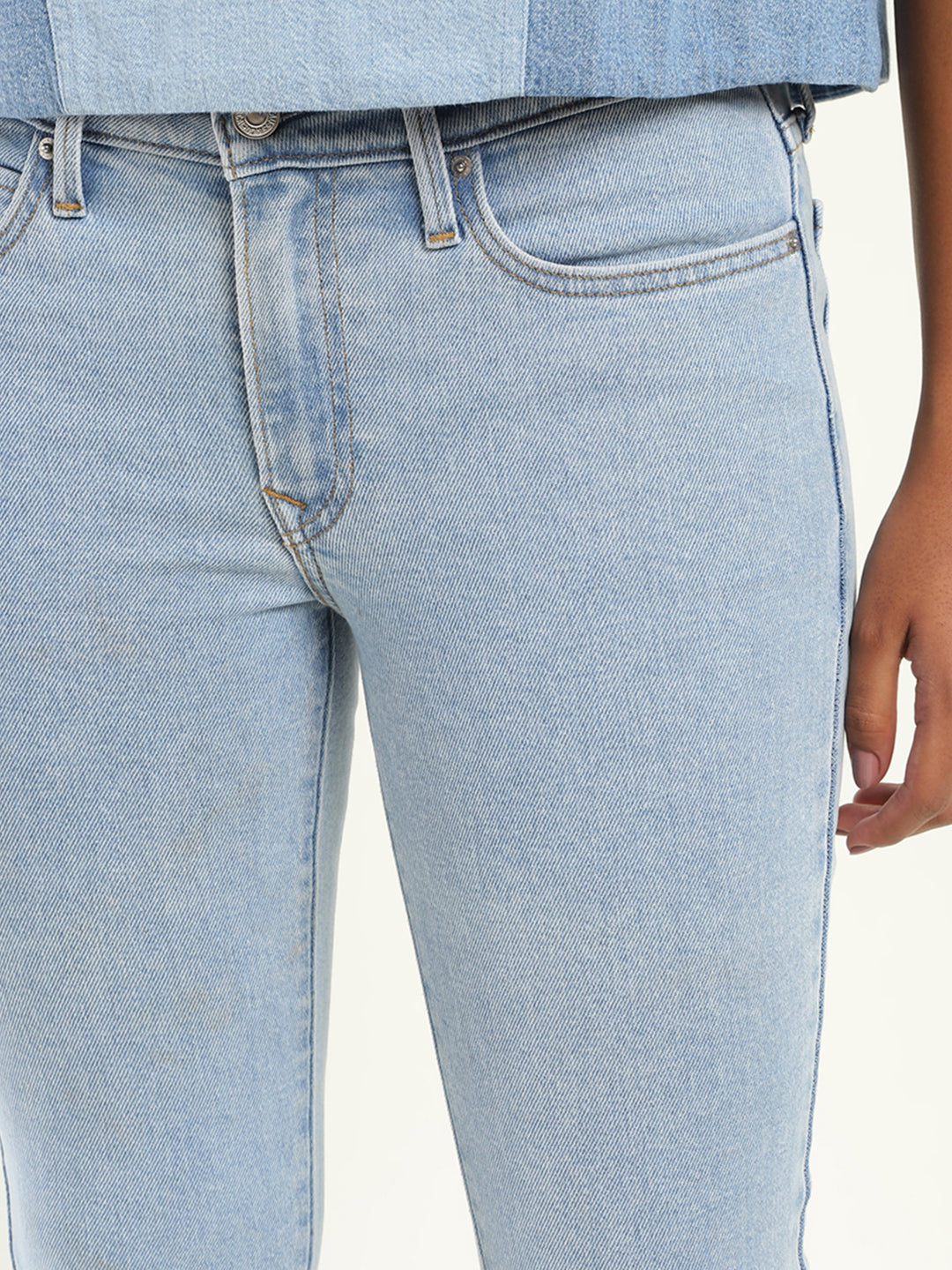 Women's 711 Blue Skinny Fit Mid Rise Jeans - 404063ce-dd64-454d-8321-9f51860b0795 View