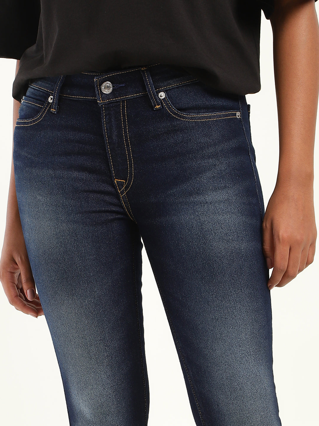 Women's 711 Blue Skinny Fit Mid Rise Jeans - 9ecde8d1-f6ff-444c-891c-521ab77dd0e2 View