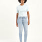 Women's 711 Blue Skinny Fit Mid Rise Jeans - be6e767e-0cdb-4374-b105-ecd8f6bbde38 View