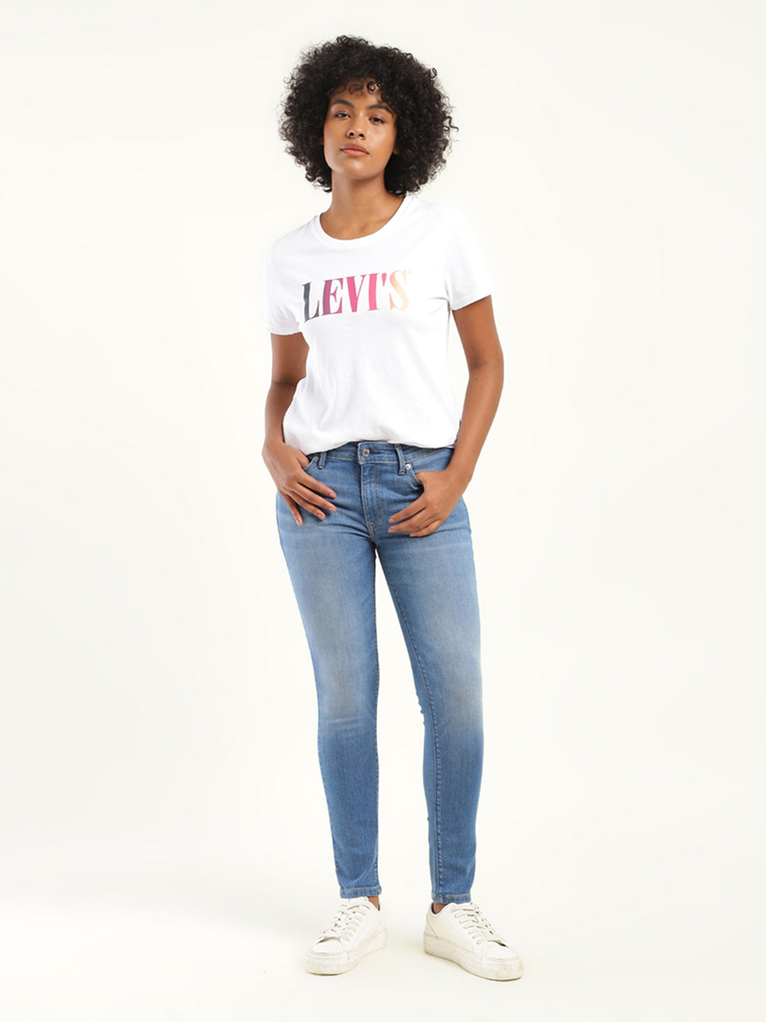 Women's 711 Blue Skinny Fit Mid Rise Jeans - bd87fc5e-aaa6-4007-a126-d9509dc81acb View