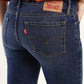Women's 711 Blue Skinny Fit Mid Rise Jeans - Detail View