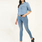 Women's 711 Blue Skinny Fit Mid Rise Jeans - Styleshot View