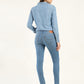 Women's 711 Blue Skinny Fit Mid Rise Jeans - Back View