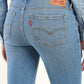 Women's 711 Blue Skinny Fit Mid Rise Jeans - Detail View
