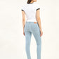 Women's 711 Blue Skinny Fit Mid Rise Jeans - Back View
