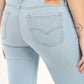 Women's 711 Blue Skinny Fit Mid Rise Jeans - Detail View