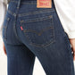Women's 711 Blue Skinny Fit Mid Rise Jeans - Detail View