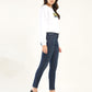 Women's 711 Blue Skinny Fit Mid Rise Jeans - Side View