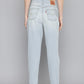 Women's 80s Mom Blue Loose Fit High Rise Jeans - Back View