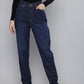Women's 80s Mom Blue Loose Fit High Rise Jeans - front View