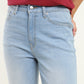 Women's 80s Mom Blue Loose Fit High Rise Jeans - FrontDetails View