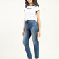 Women's 80s Mom Blue Loose Fit Mid Rise Jeans - Side View