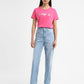 Women's Blue Ribcage Straight Fit High Rise Jeans - d1196696-7015-40b3-b511-0daee319da21 View