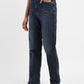 Women's Navy Blue Ribcage Straight Fit High Rise Jeans - c17e7ba4-053f-4cc1-9788-8d25557260f9 View