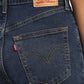 Women's Navy Blue Ribcage Straight Fit High Rise Jeans - 1222f87a-6346-4e8b-8414-652601144b34 View