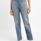 Women's Blue Ribcage Straight Fit High Rise Jeans - dee3e987-7d6a-466a-a466-116833dd0ac2 View